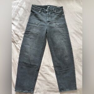 PAIGE Alexis Utility High Waist Ankle Barrel Jeans